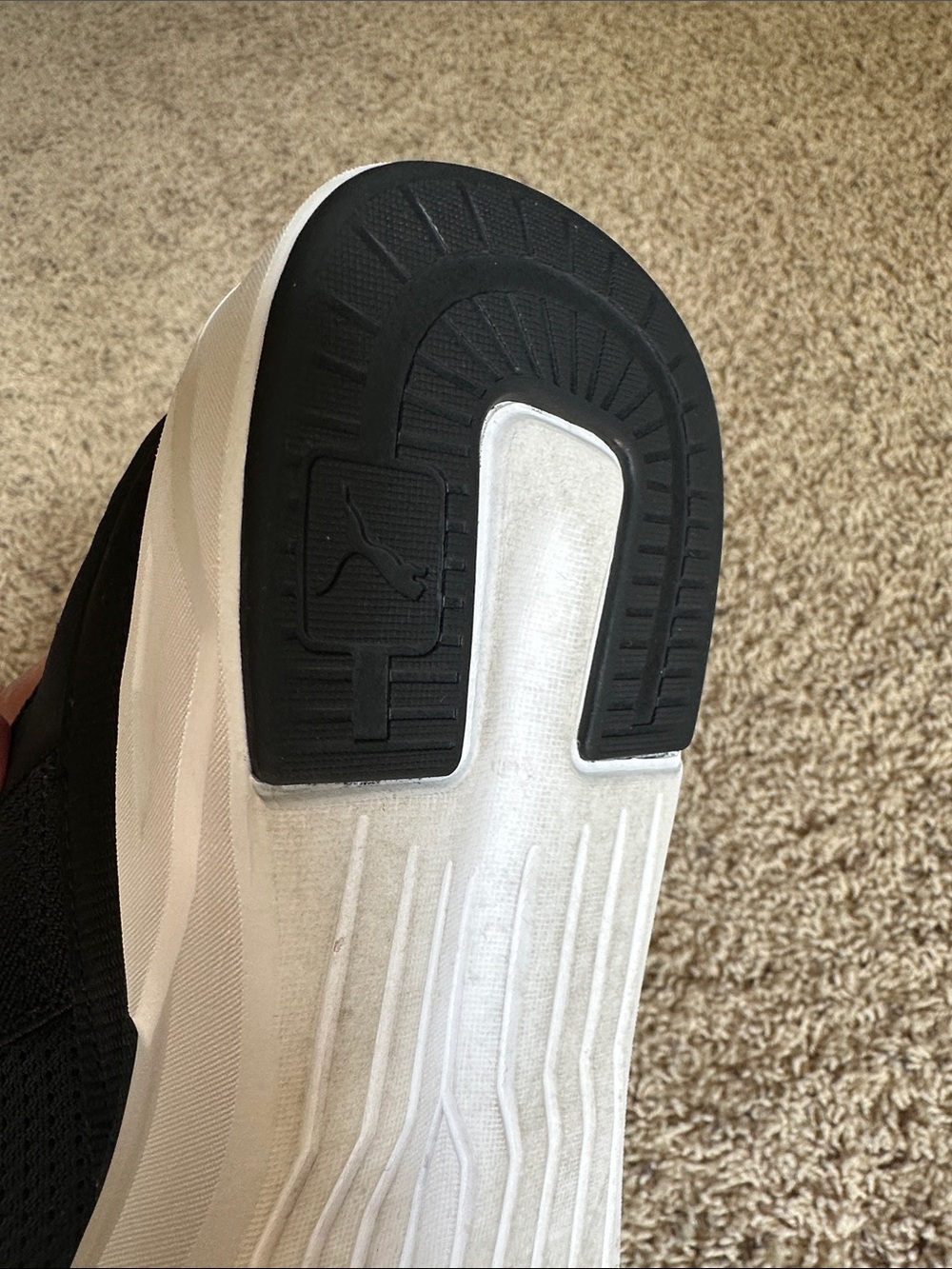 Puma Black Slip-On Women's Athletic Sneakers with White Sole - Picture 8 of 8